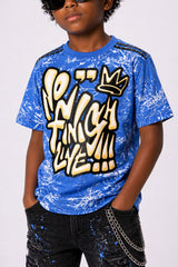No Finish Line Blue Kids Tee