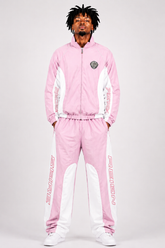 Focus Nylon Track Pants - Black/Pink