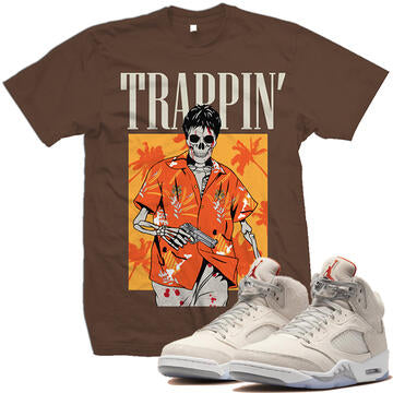 Trappin Skullface - Brown T-Shirts