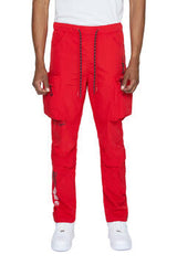 NLYON UTILITY PANTS - RED