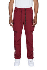 NLYON UTILITY PANTS - BURGUNDY