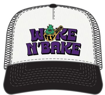Wake N' Bake Trucker - WHT/BLK