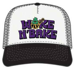 Wake N' Bake Trucker - WHT/BLK