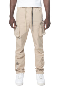 NLYON UTILITY PANTS - KHAKI