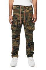 UTILITY NYLON CARGO PANTS - WOOD CAMO