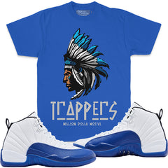 Trappers - Blue on Royal Blue T-Shirts