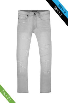 Laredo Ripped Slim Jeans - Lt Grey (066)
