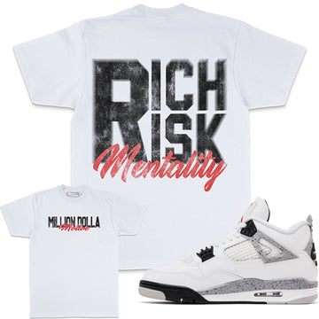 Rich Risk Mentality - White T-Shirts