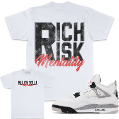 Rich Risk Mentality - White T-Shirts