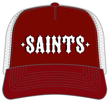 Saints Trucker - MAROON/WHT