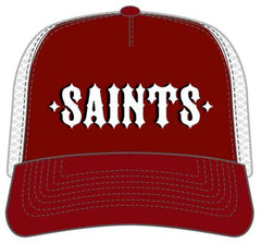 Saints Trucker - MAROON/WHT