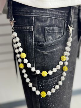 Whte Yellow Pocket Chain