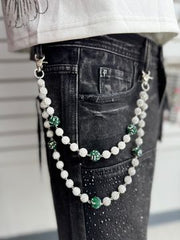 Whte Green Pocket Chain