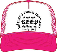 Keep Challenging Everything Trucker - H.PINK