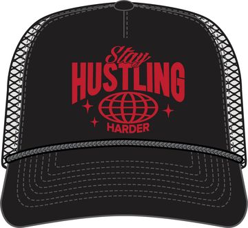 Stay Hustling Hard Trucker - BLACK