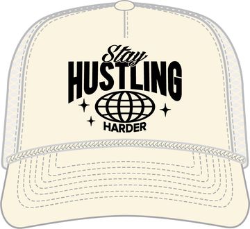 Stay Hustling Hard Trucker - IVORY