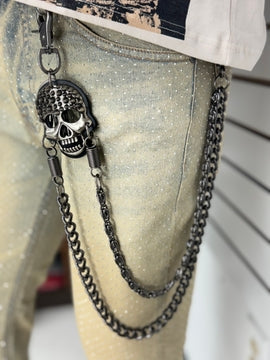 Skull Coil Double Chain