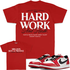 Hard Work & Hustle - Red T-Shirts