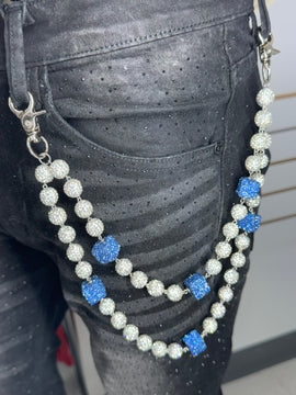 Blue Chrome Cube Chain