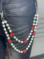 Red Chrome Cube Chain
