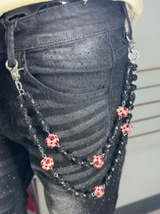 Black With Red Cubes Chain