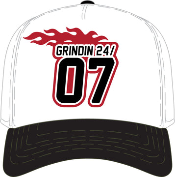 Grindin 24/7 Snapback - WHT/BLK