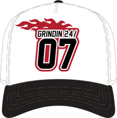 Grindin 24/7 Snapback - WHT/BLK