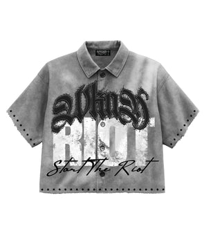WR BUTTON UP - GREY