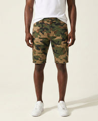 Core Twill Ripped Shorts - Olive Camo (056)
