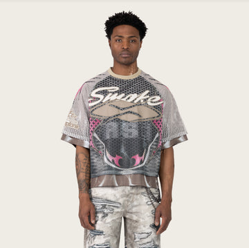 PERPETUAL 2-FER MESH SS TEE - OYSTER