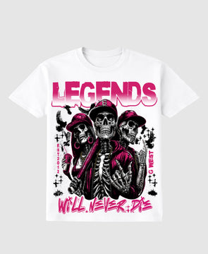 G WEST RHINESTONE I LOVE MY GAME TEE - WHITE/PINK/WHITE