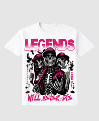 G WEST RHINESTONE I LOVE MY GAME TEE - WHITE/PINK/WHITE