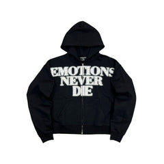 Black 'End' Rhinestone hoodie