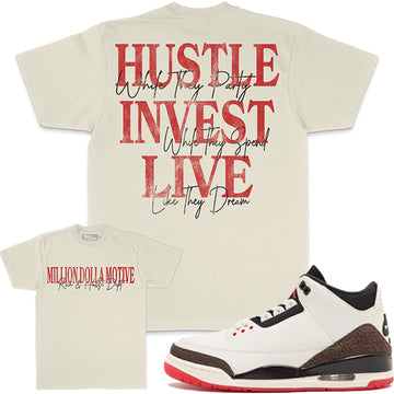 Hustle Invest Live - Natural Sail T-Shirts