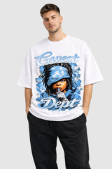G WEST SCARFACE TEE - WHITE/LIGHT BLUE/WHITE