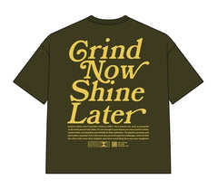 DYS1-26T20, OVERSIZED T-SHIRT W. PUFF PRINT - OLIVE