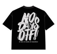 DYS1-26T21, OVERSIZED T-SHIRT W. PUFF PRINT - BLACK/WHITE