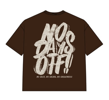DYS1-26T21, OVERSIZED T-SHIRT W. PUFF PRINT - MOCHA