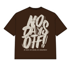 DYS1-26T21, OVERSIZED T-SHIRT W. PUFF PRINT - MOCHA