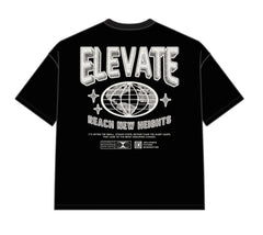 DYS1-26T22, OVERSIZED T-SHIRT W. PUFF PRINT - BLACK