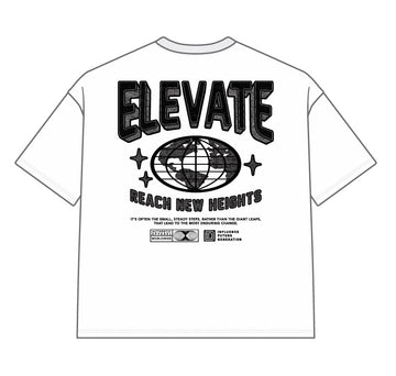 DYS1-26T22, OVERSIZED T-SHIRT W. PUFF PRINT - WHITE