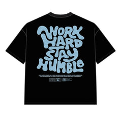 DYS1-26T23, OVERSIZED T-SHIRT W. PUFF PRINT - BLACK
