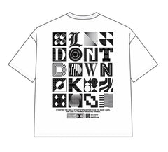 DYS1-26T24, OVERSIZED T-SHIRT W. PUFF PRINT - WHITE