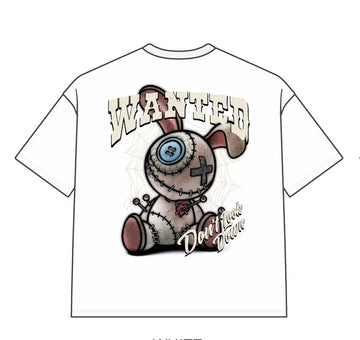 DYS1-26T41, OVERSIZED T SHIRT WITH PUFF PRINT - WHITE