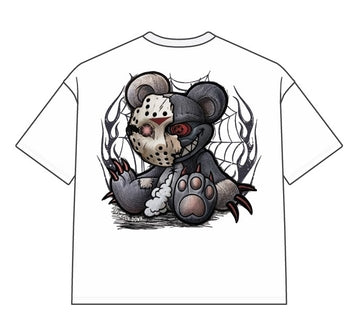 DYS1-26T43, OVERSIZED T SHIRT WITH PUFF PRINT - WHITE
