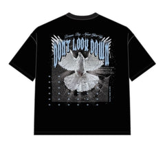 DYS1-26T45, OVERSIZED T SHIRT WITH PUFF PRINT - BLACK