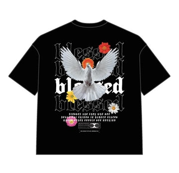 DYS1-26T46, OVERSIZED T SHIRT WITH PUFF PRINT - BLACK