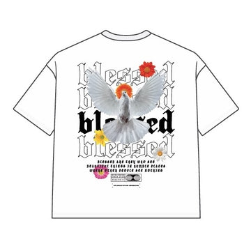 DYS1-26T46, OVERSIZED T SHIRT WITH PUFF PRINT - WHITE