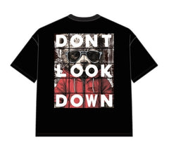 DYS1-26T48, OVERSIZED T SHIRT WITH PUFF PRINT - BLACK
