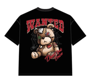 DYS1-26T50, OVERSIZED T SHIRT WITH PUFF PRINT - BLACK